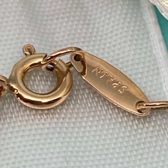 Tiffany & Co Elsa Peretti 18K Rose open Gold Heart Necklace 11mm  MSRP$1450 - Picture 6 of 9